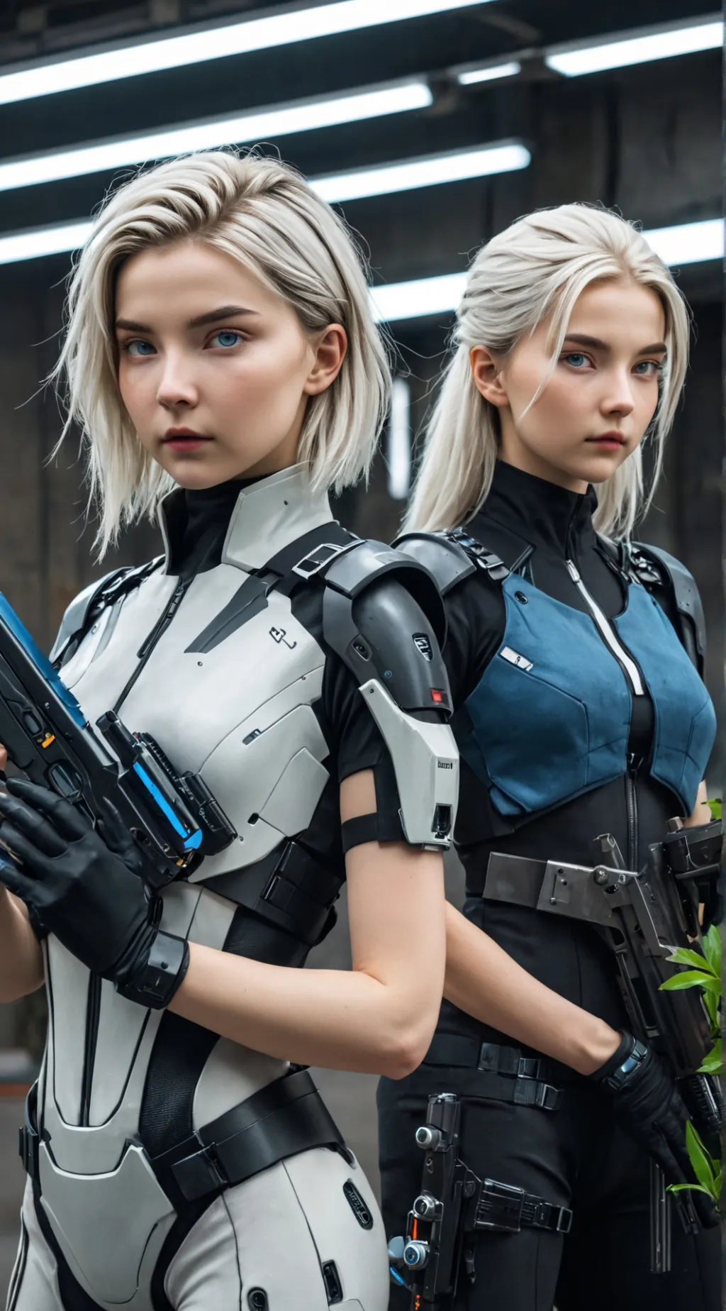 ai character: Megan und Jenna  background