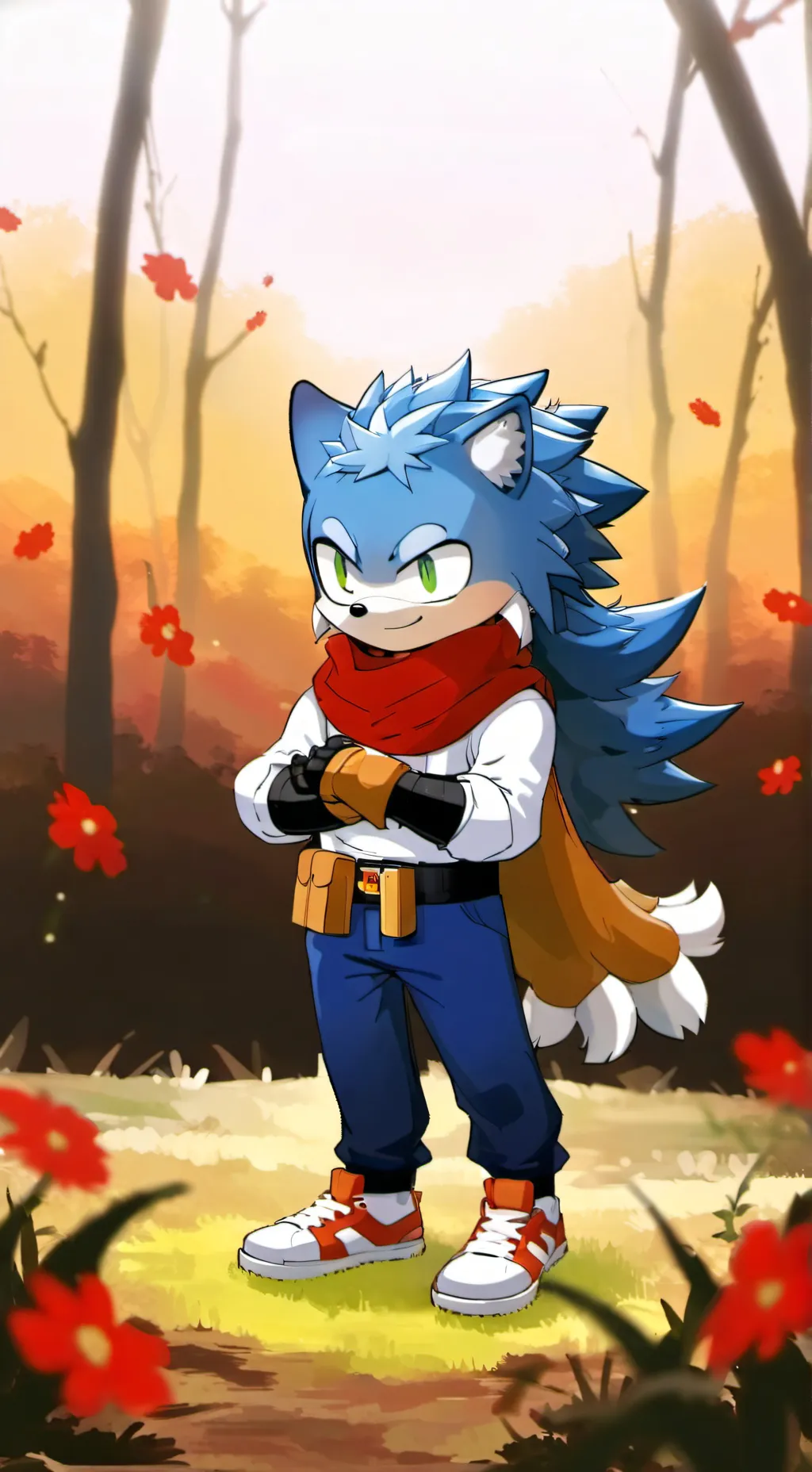 ai character: sonic  background