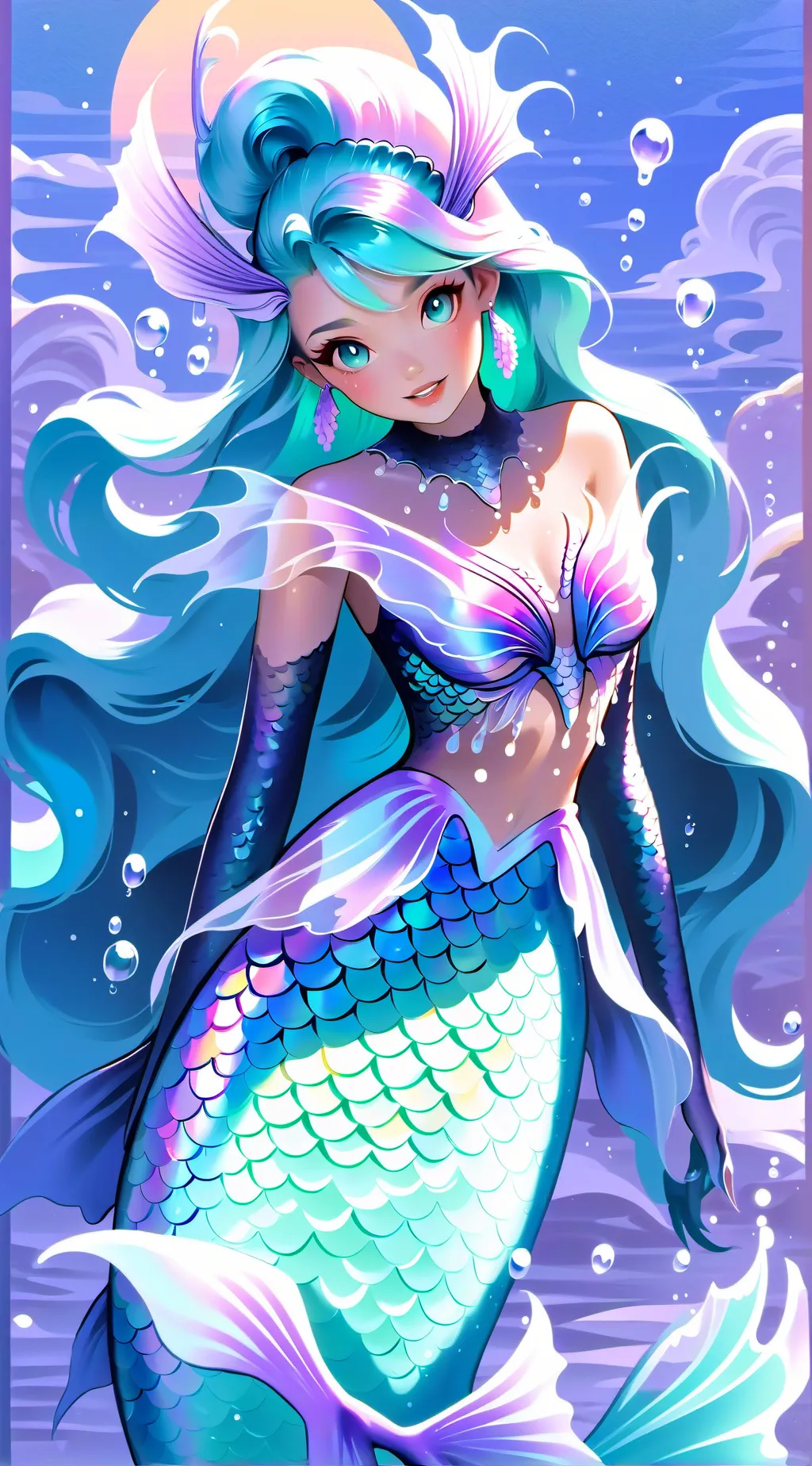 ai character: MHA mermaid 🥰 background