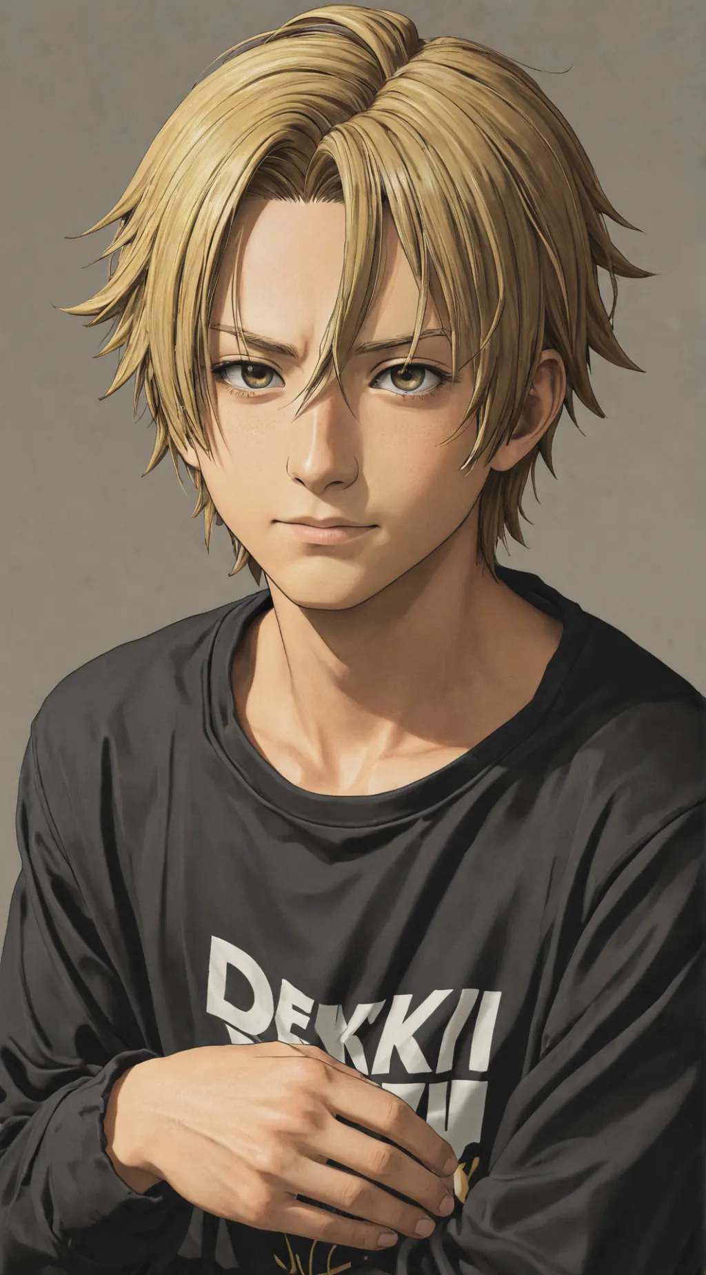 ai character: sad Denki background
