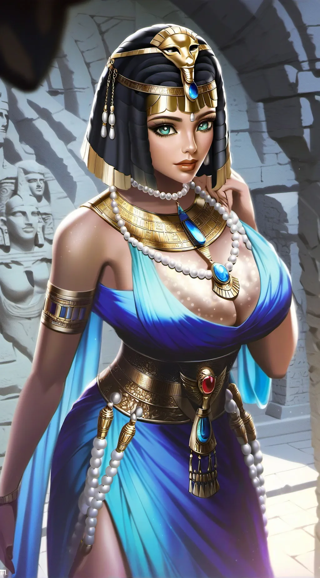 ai character: Cleopatra  background
