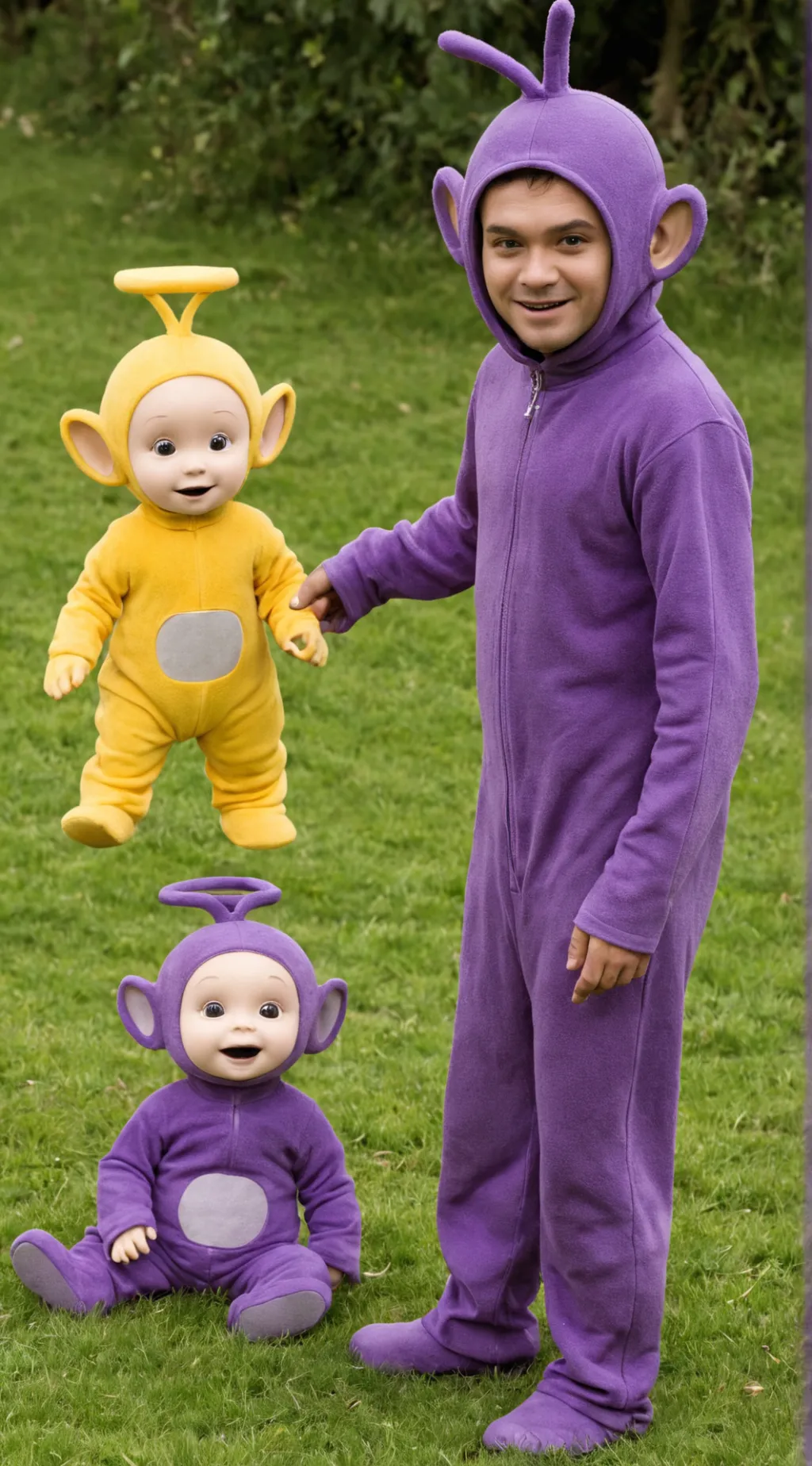 ai character: teletubbies  background