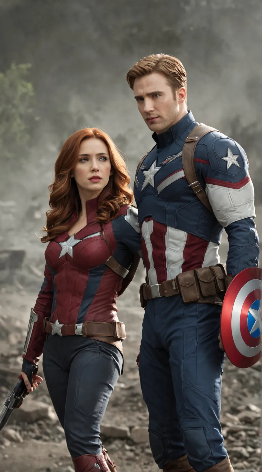 ai character: Wanda and Steve background