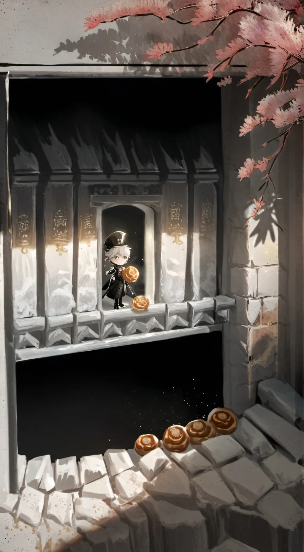 ai character: Oven break  background