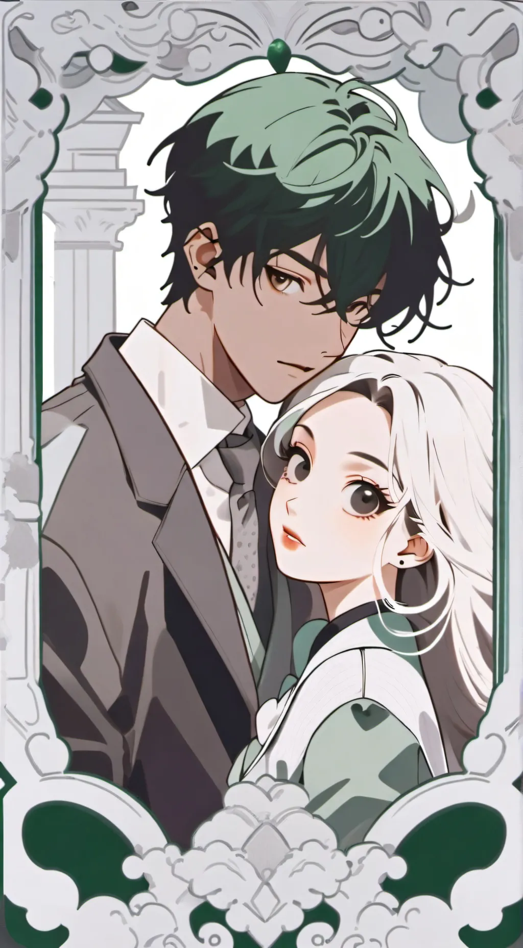 ai character: Léo et Chloé  background
