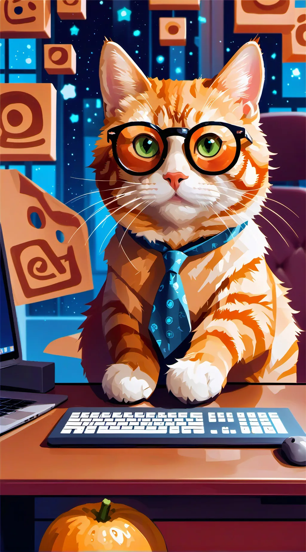 ai character: Hackerpaws background