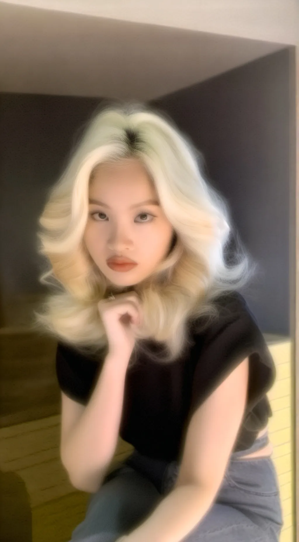 ai character: rosé background