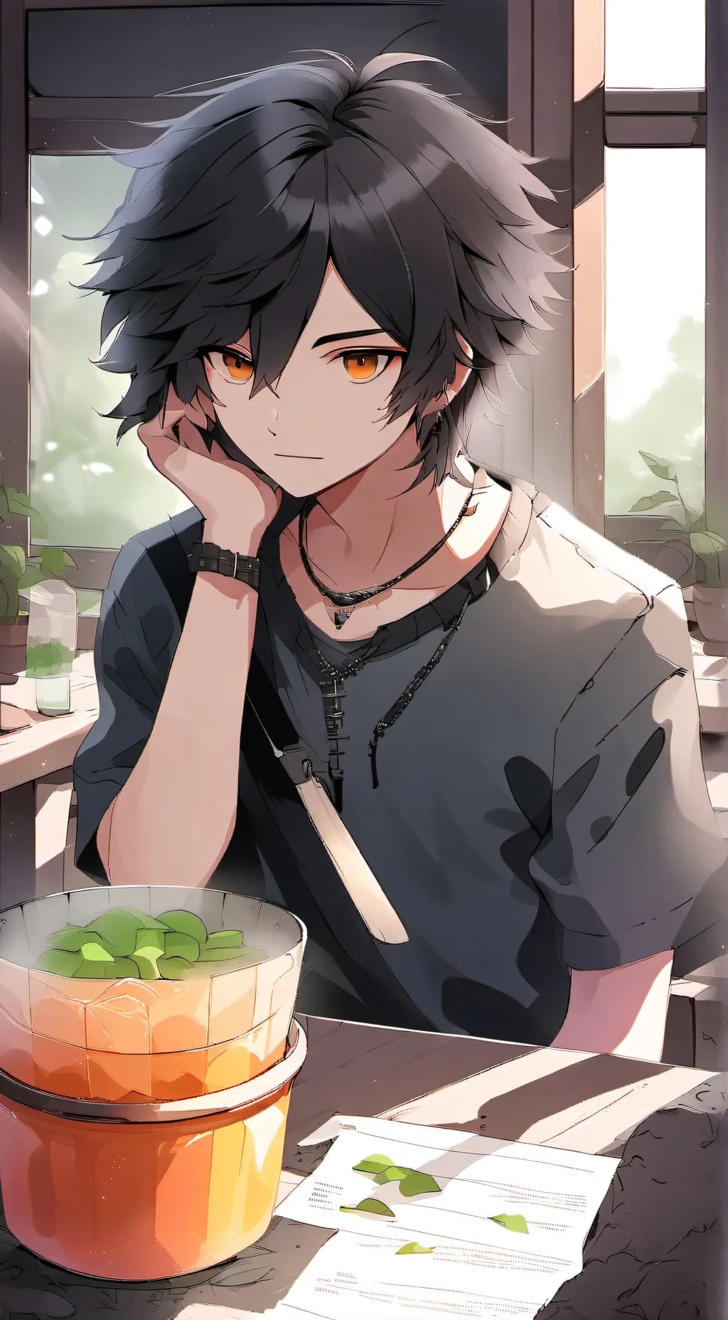 ai character: angel(●__●) background