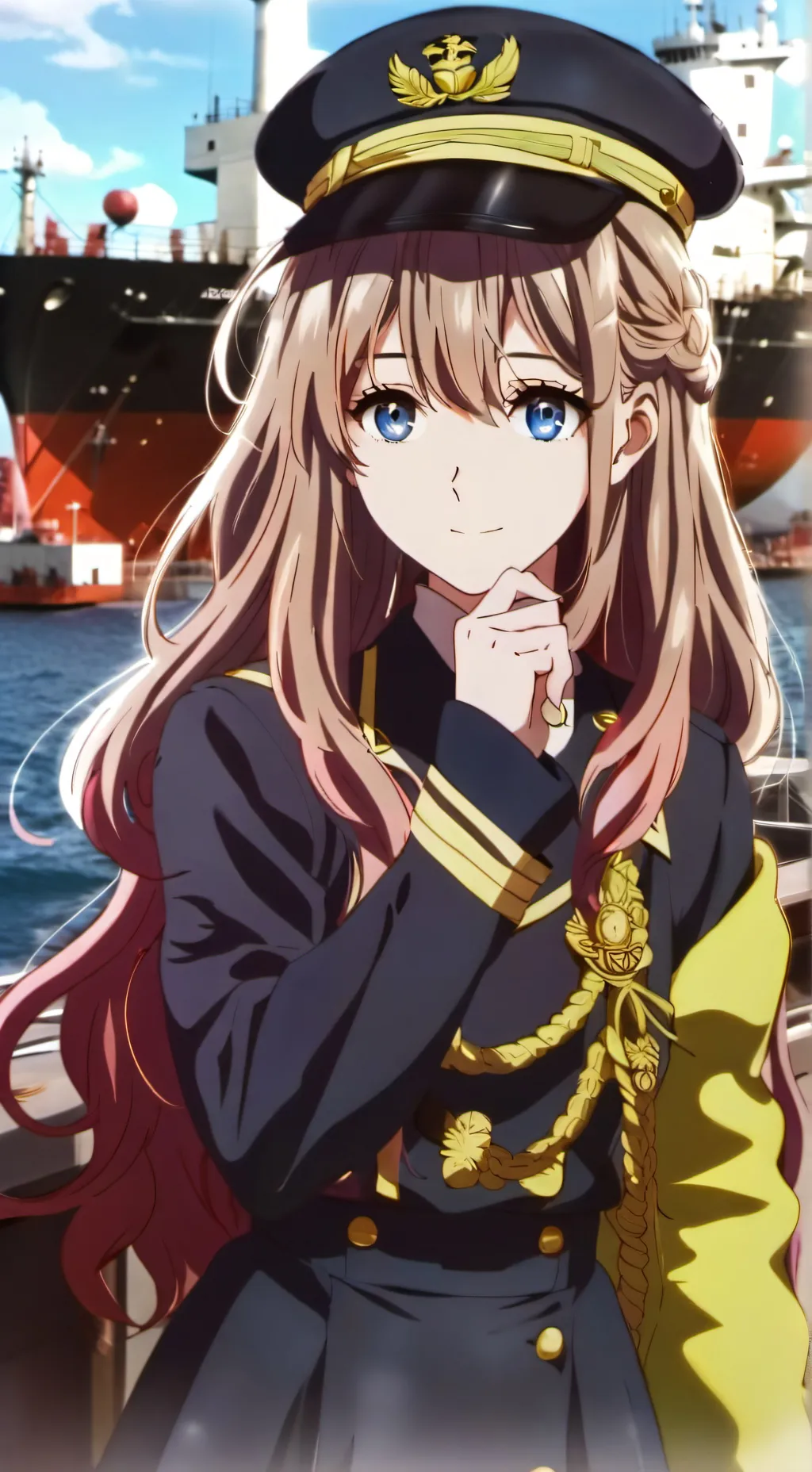 ai character: captain Evelyn  background