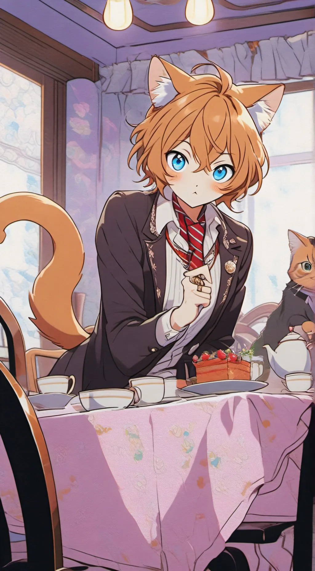 ai character: TikTok the Cat background