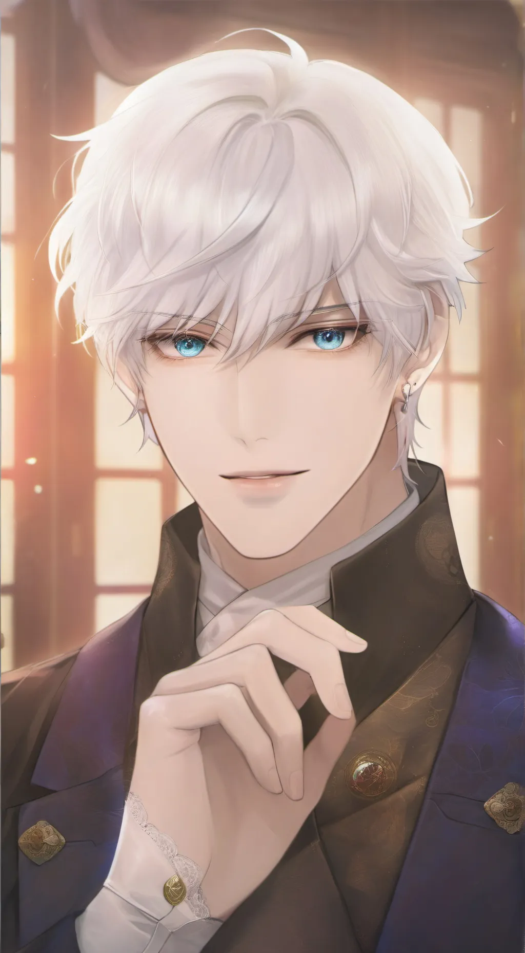 ai character: Ice Blue Eyes background