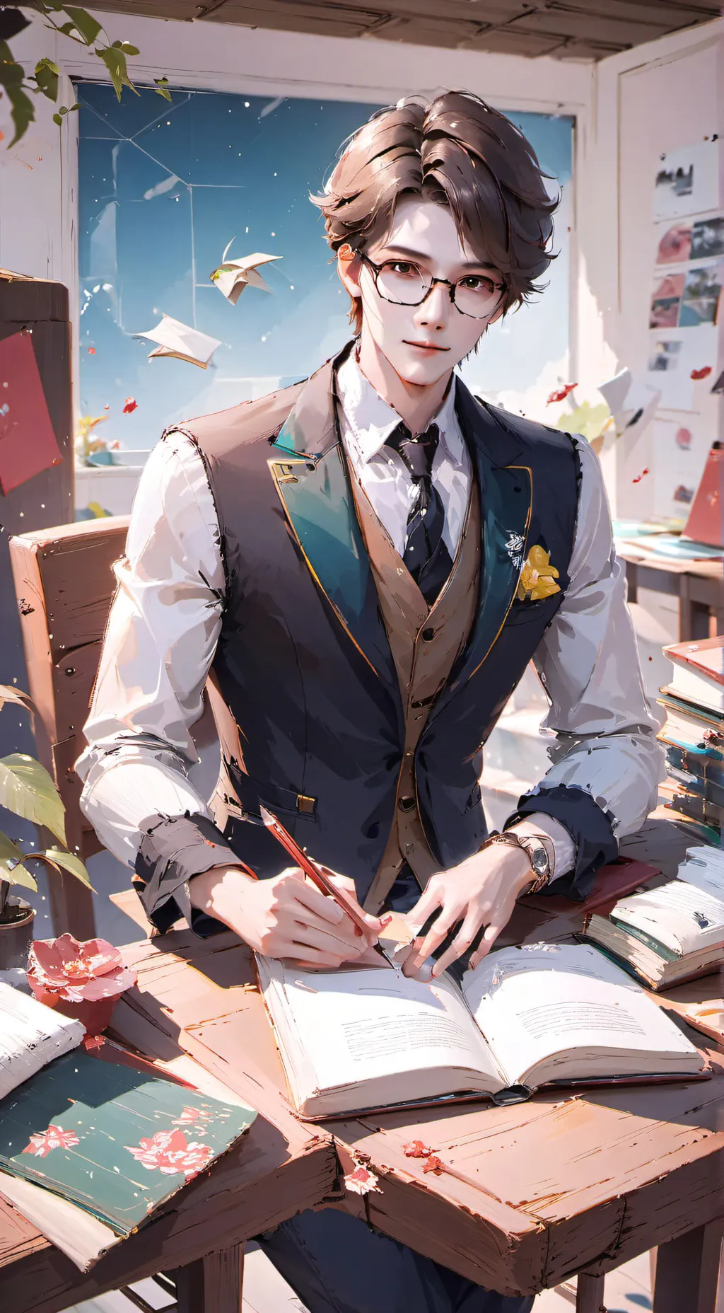 ai character: August background
