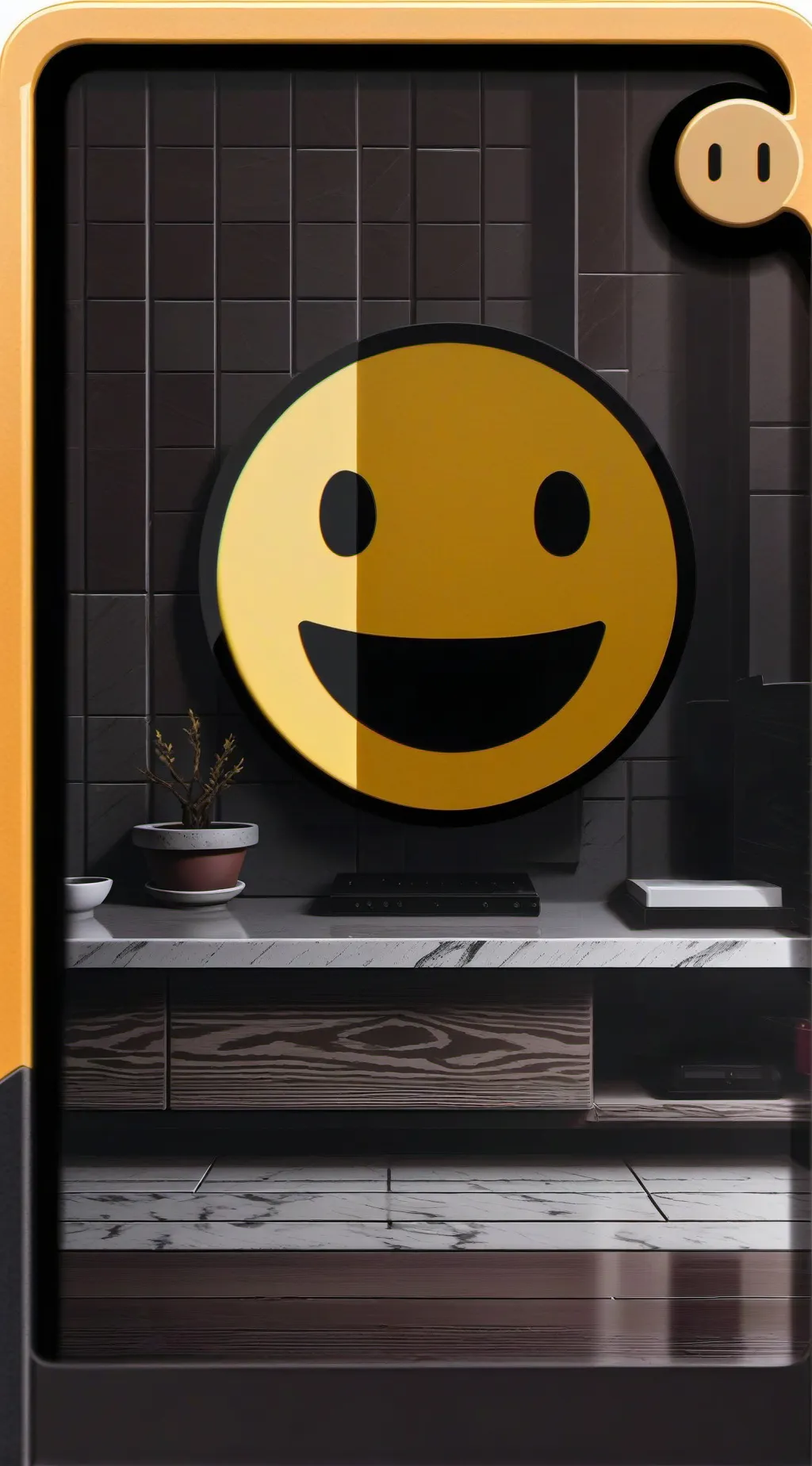 ai character: Face emoji background
