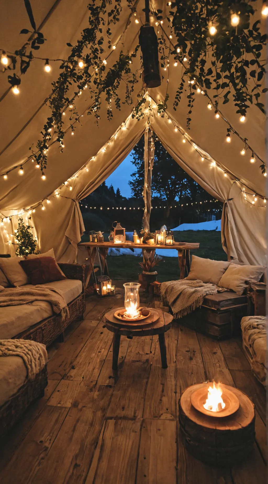 ai character: Pro heroes camping background