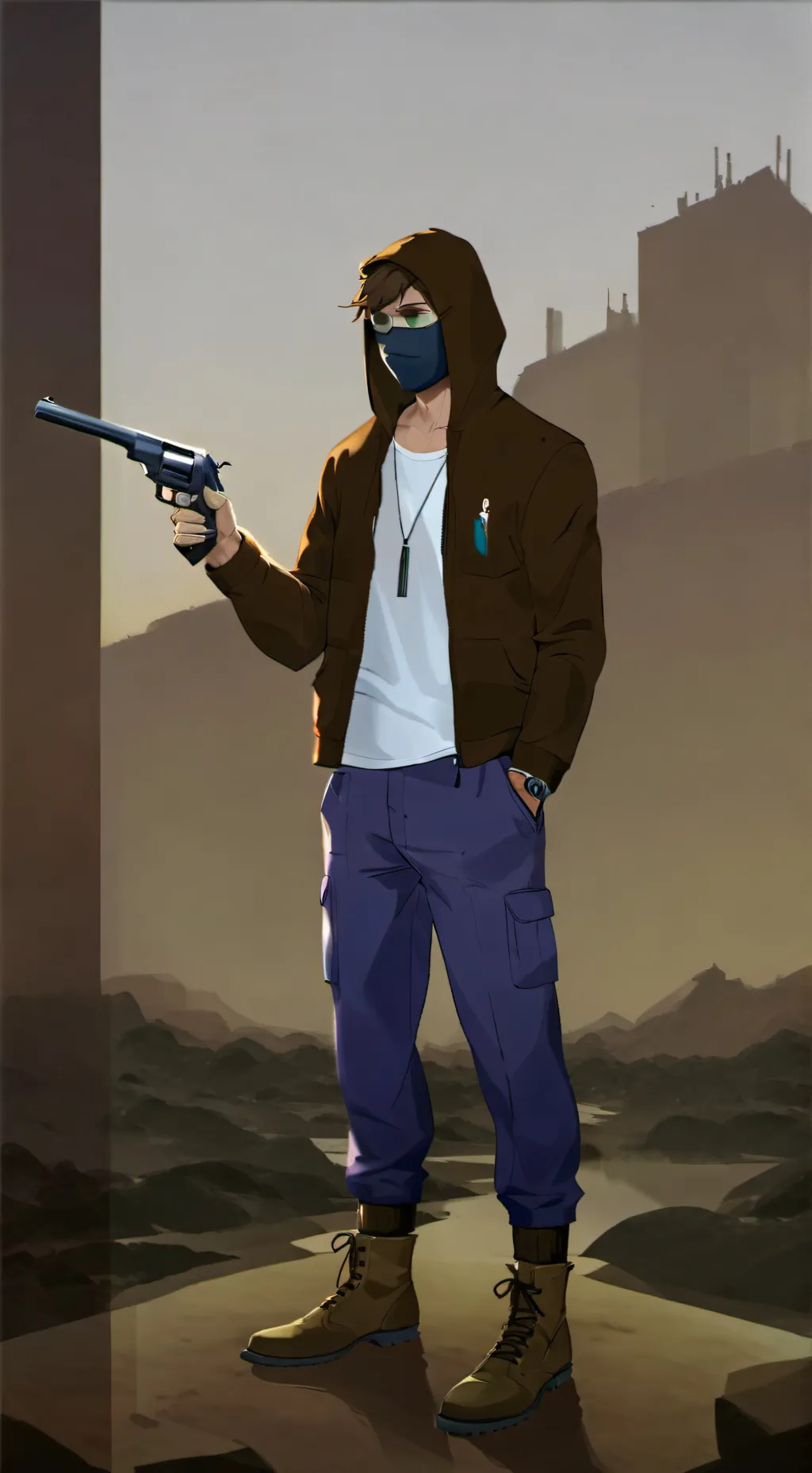 ai character: shady the melon background