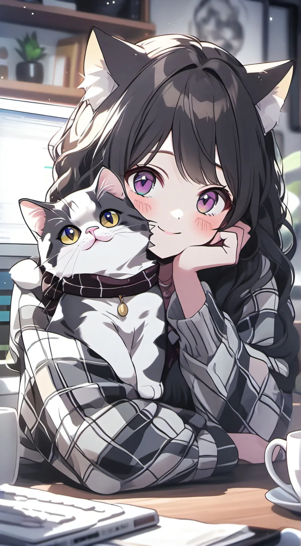 ai character: Pixel background