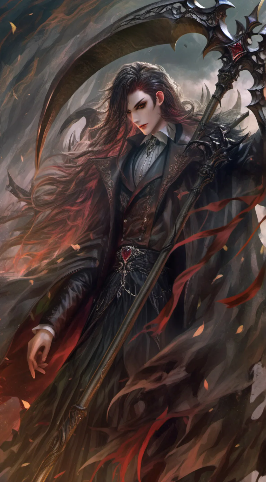 ai character: The Grim Reaper  background