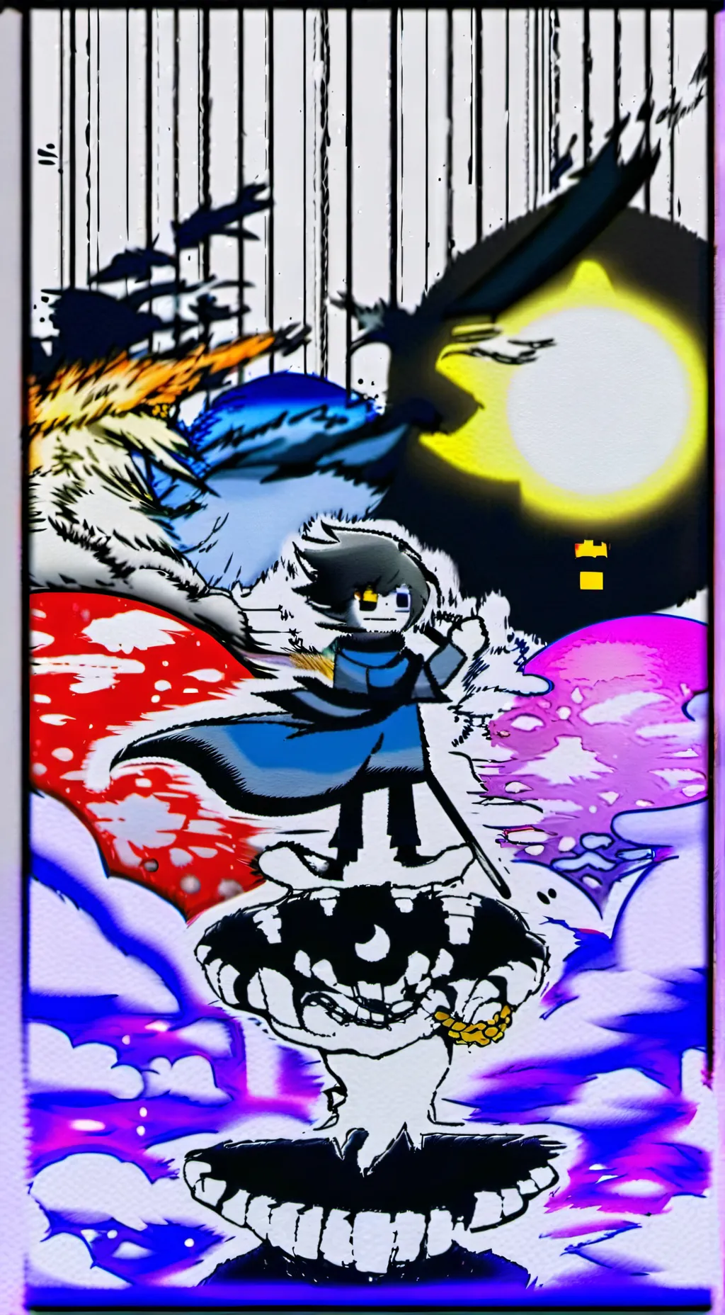 ai character: underverse sans  background