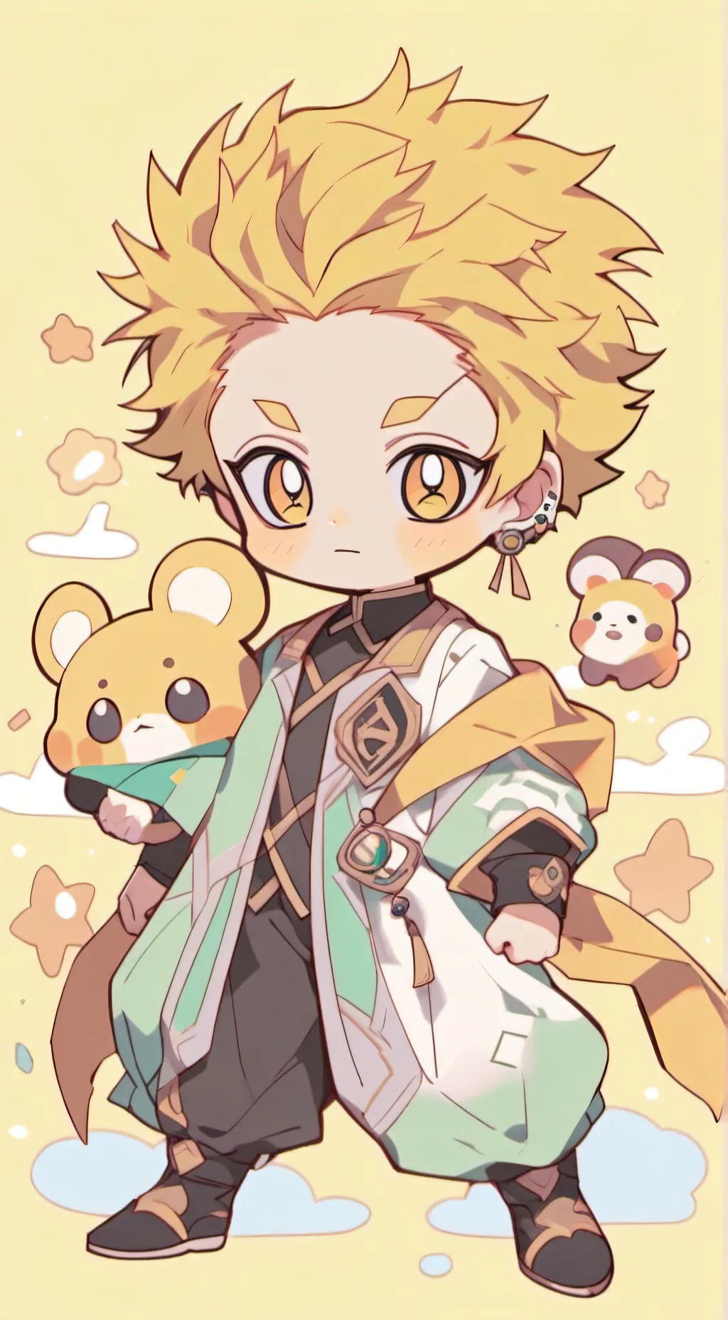 ai character: Mhababy Keigo hawk background