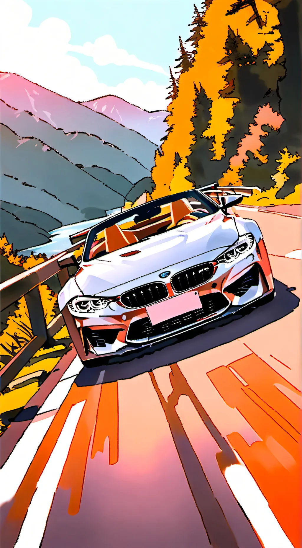ai character: Bugatti background