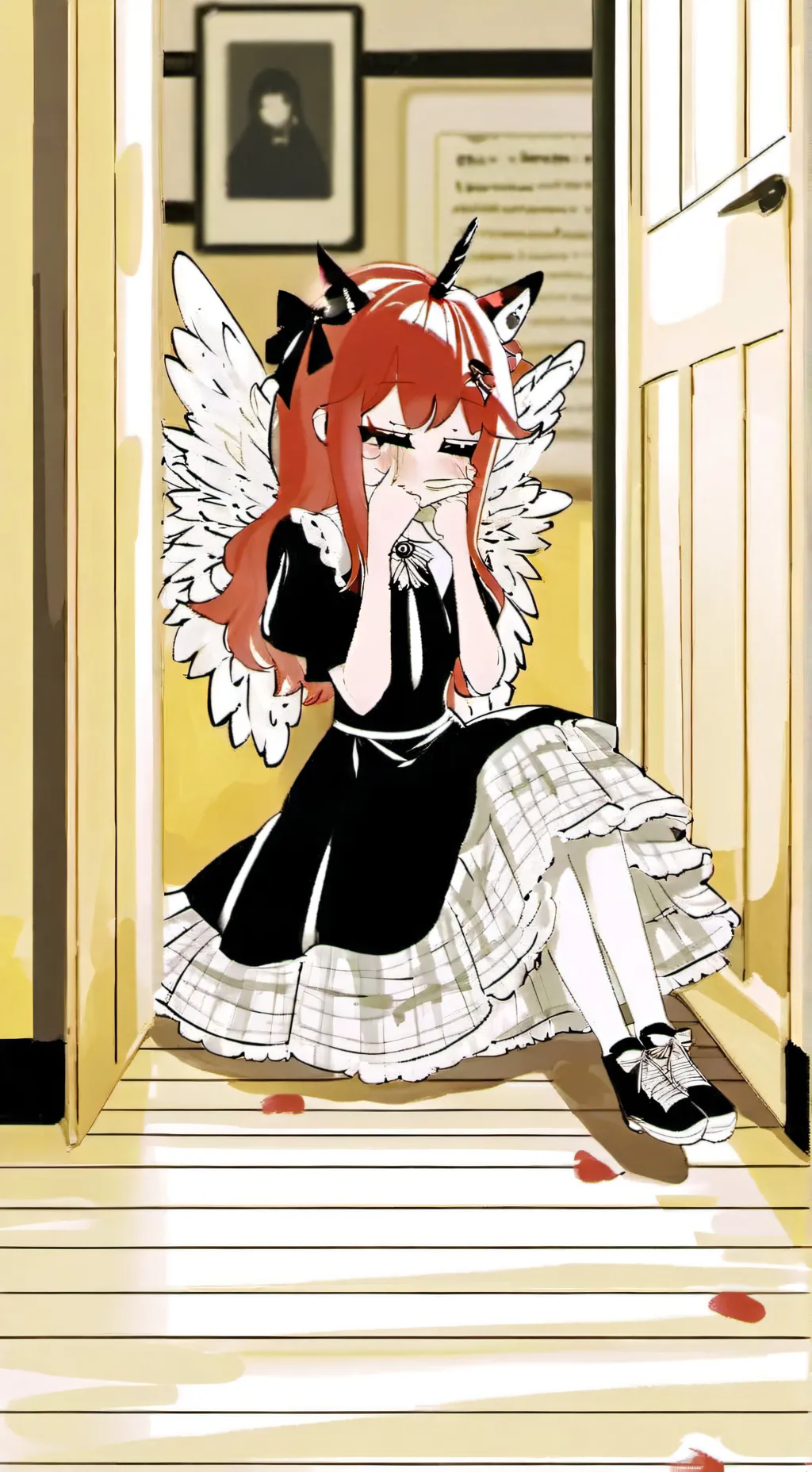 ai character: sad sunny (me)  background