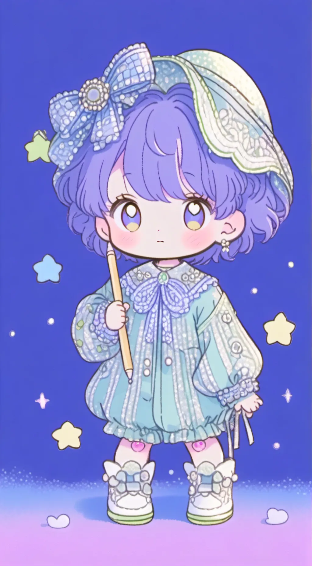 ai character: Pencil baby background
