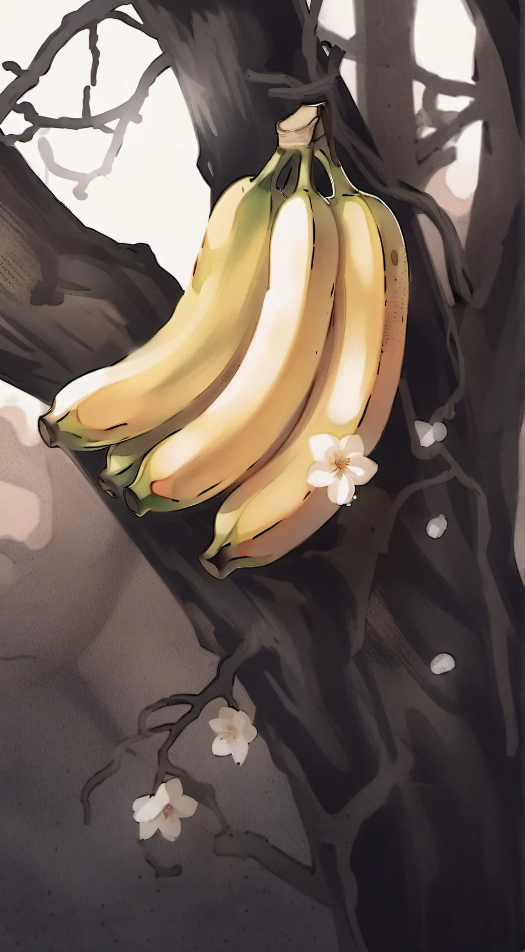 ai character: 8 banana's background
