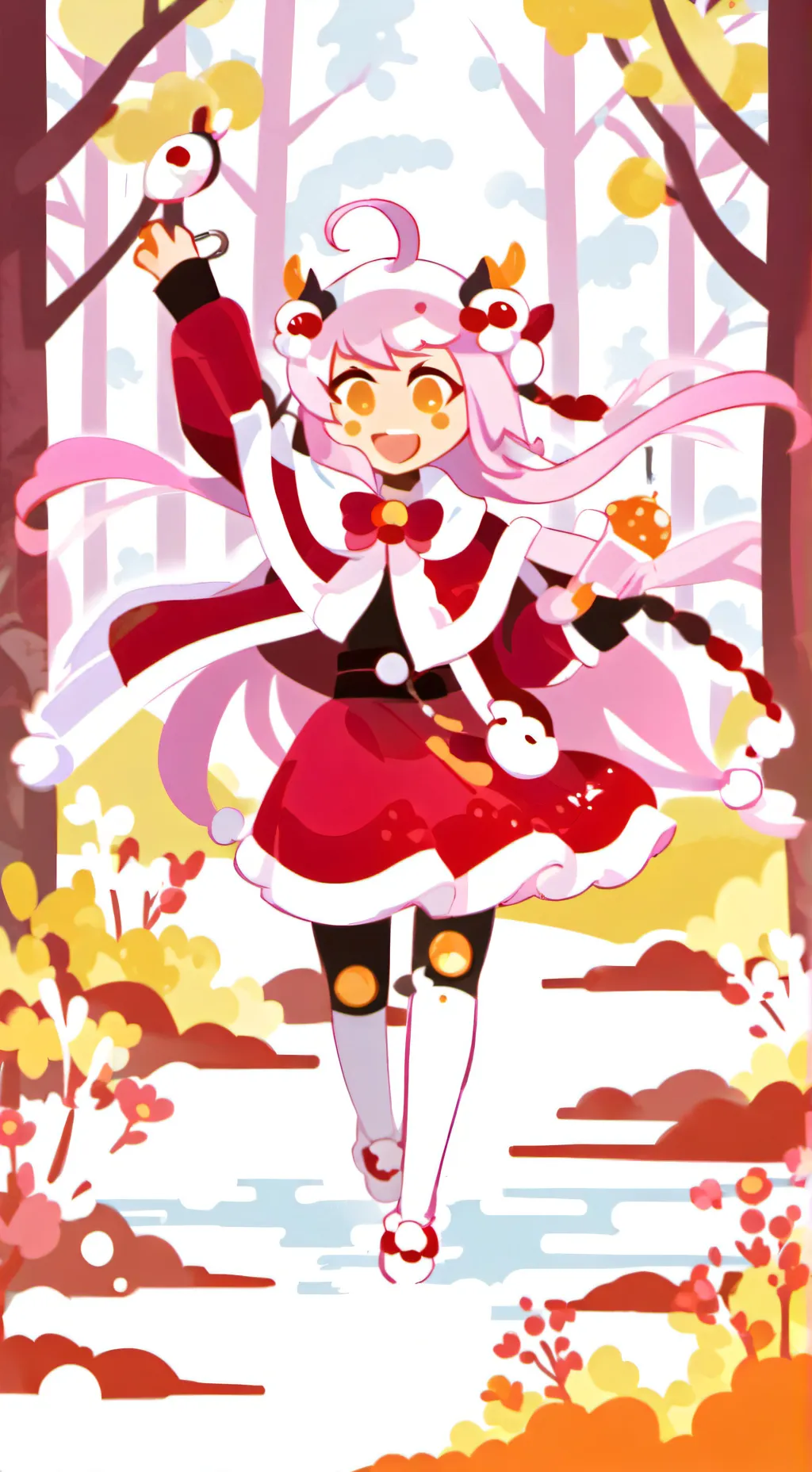 ai character: Cherry blossom? background