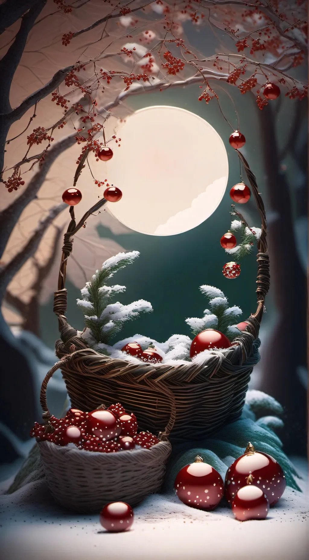 ai character: FestiveBasket background