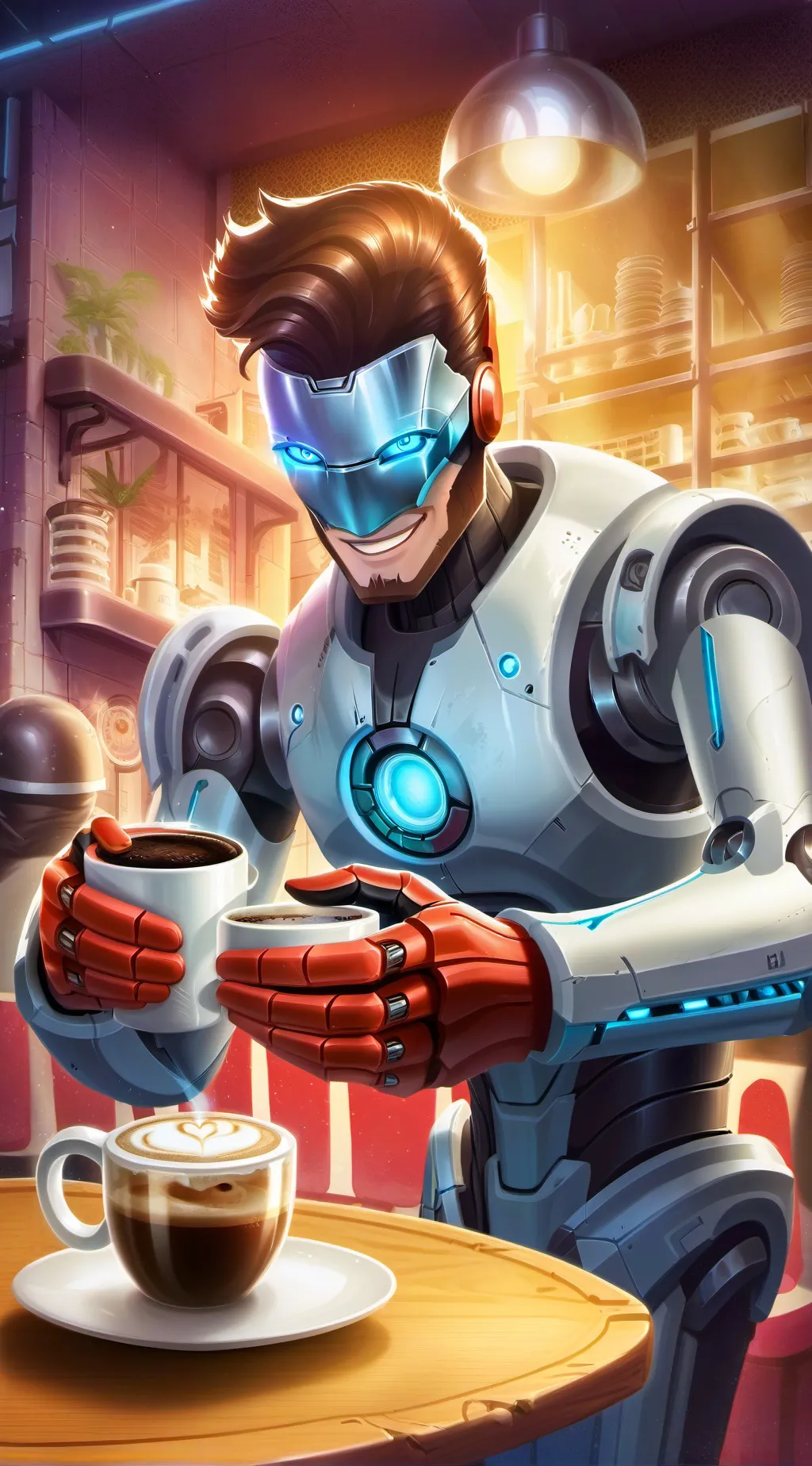 ai character: The Futuristic Rob background