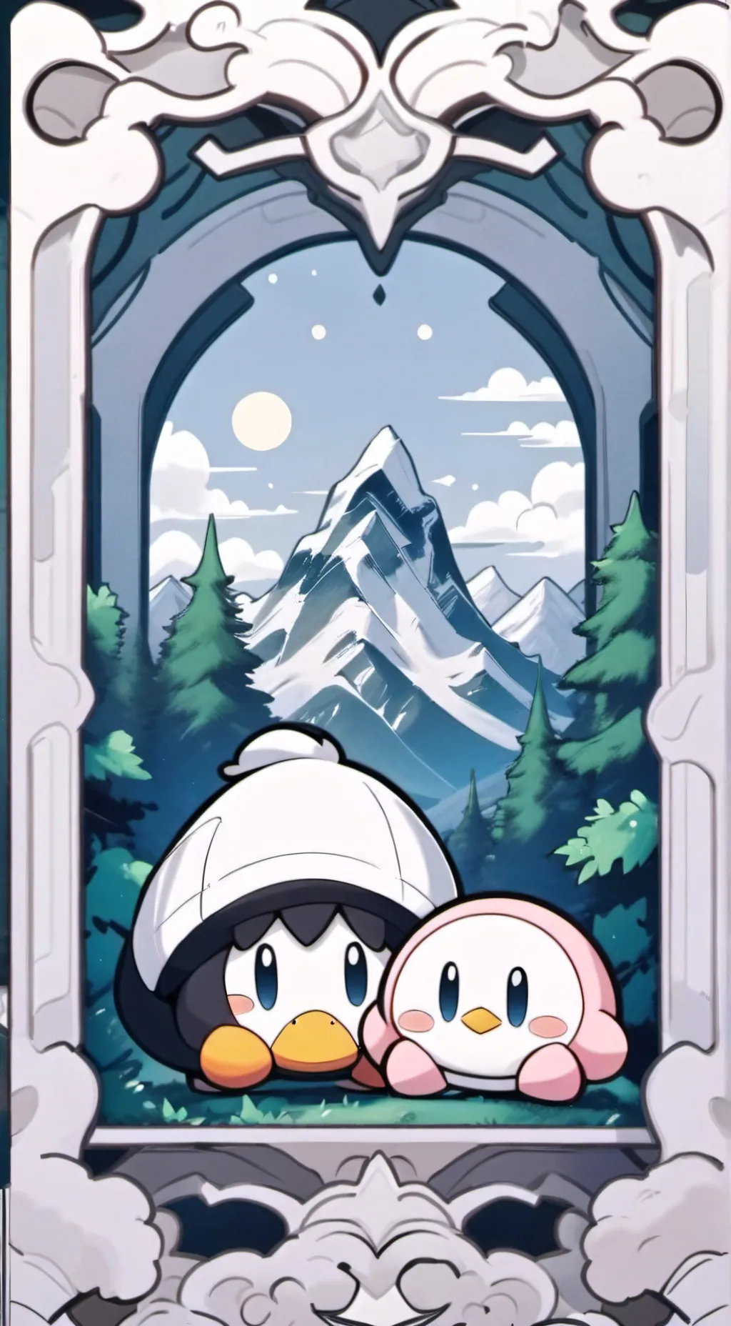 ai character: Kirby, waddle dee background