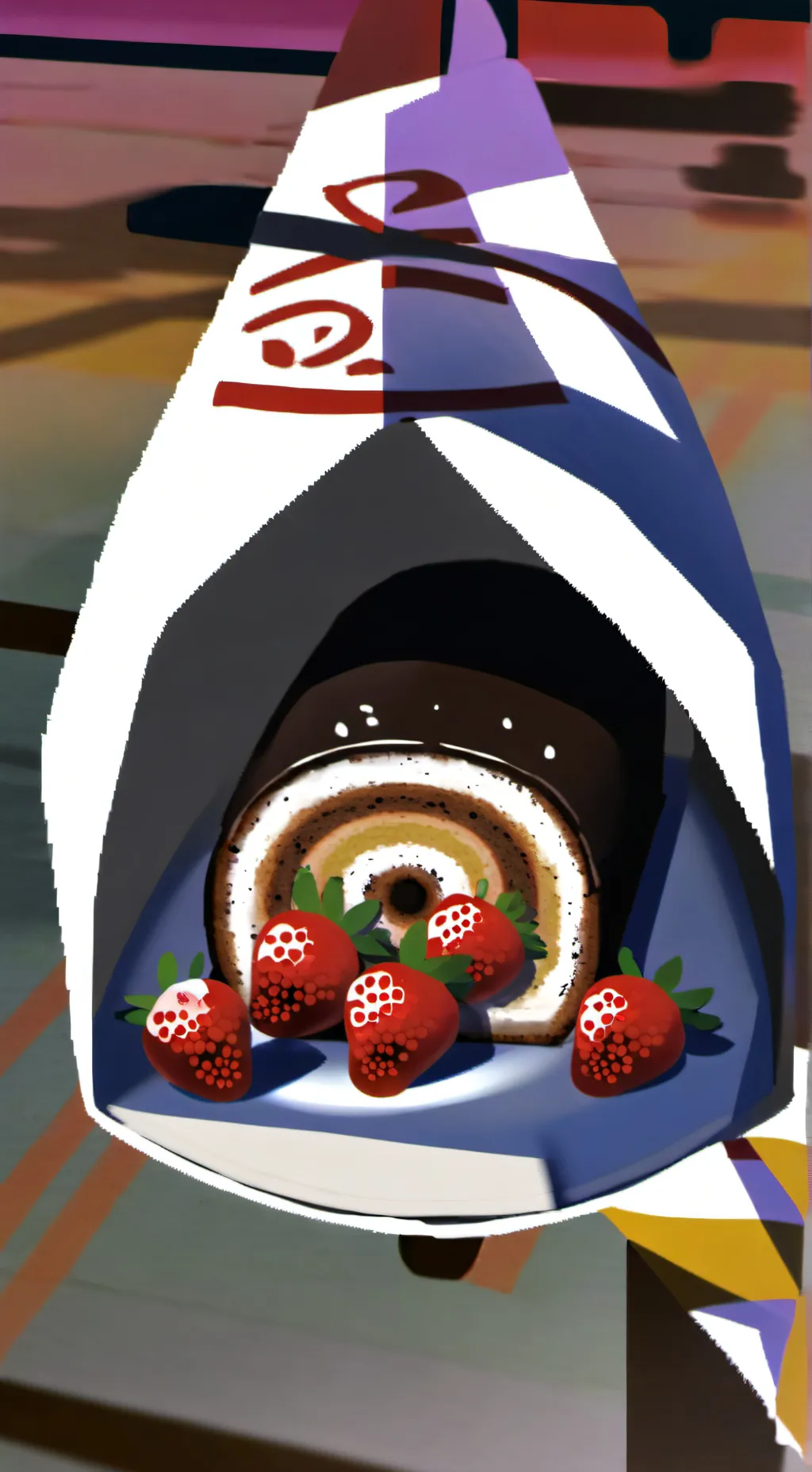 ai character: Fruitcake! background