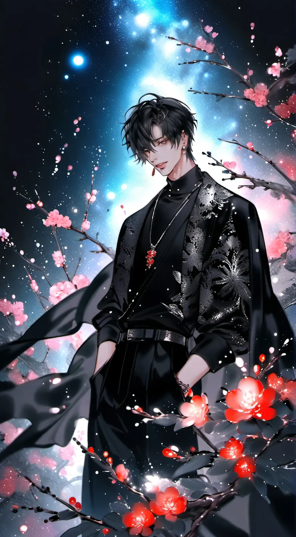 ai character: 🖤Kam🖤 background