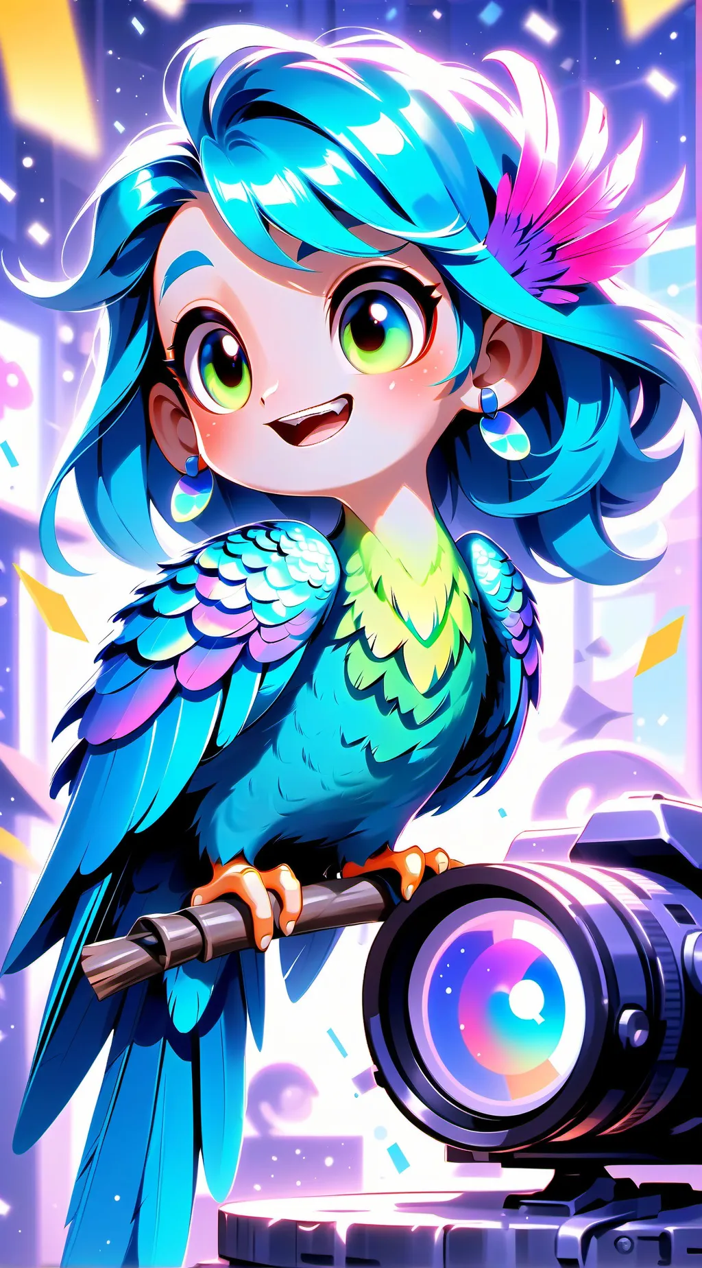 ai character: Pixel background