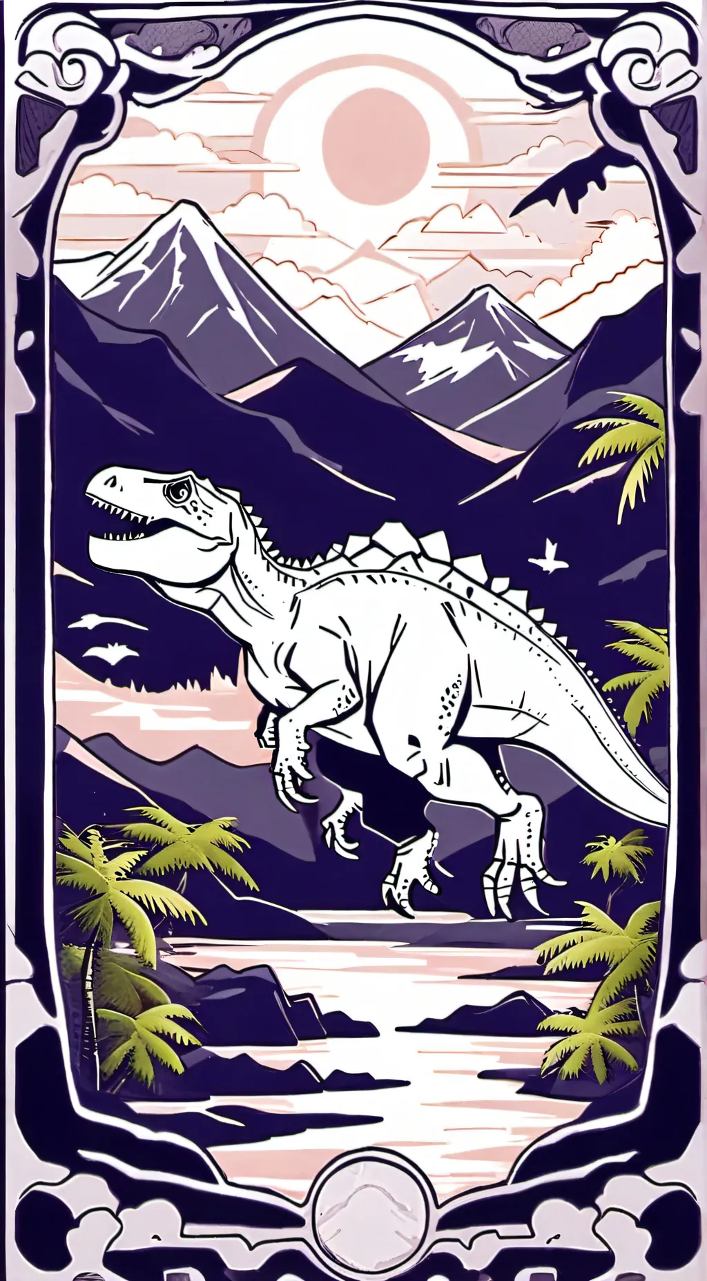 ai character: dinosaur background
