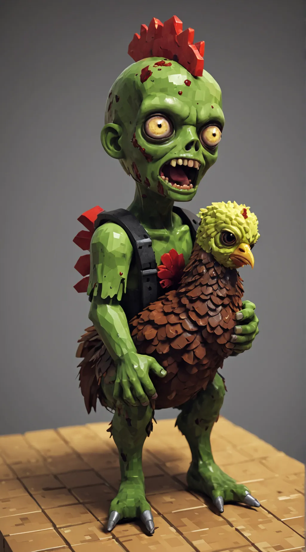 ai character: Chicken Jockey background