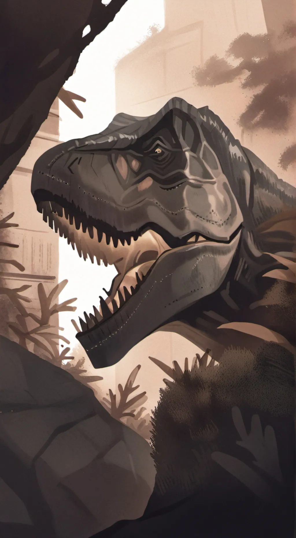 ai character: Jurassic world isa background