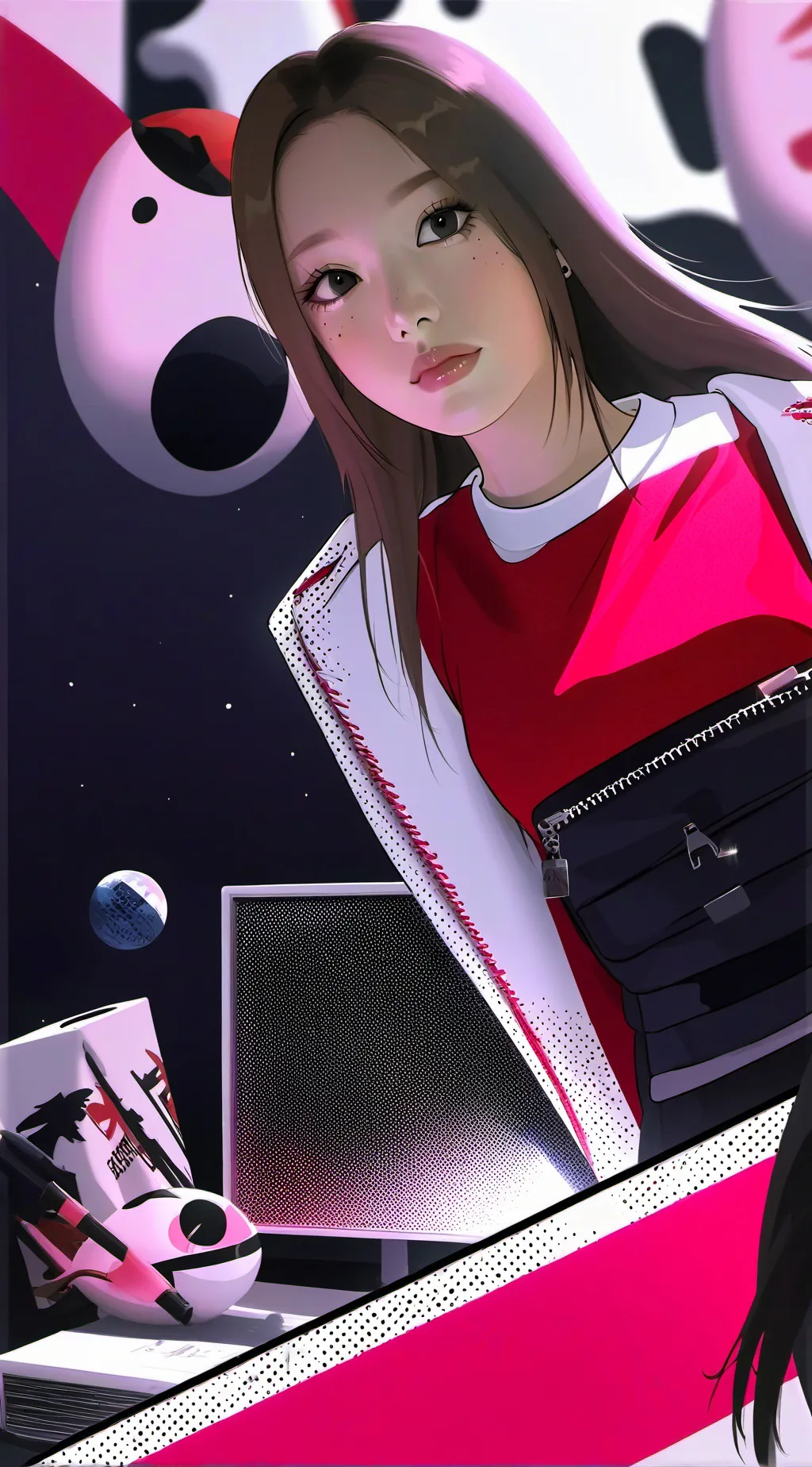 ai character: NAYEON background