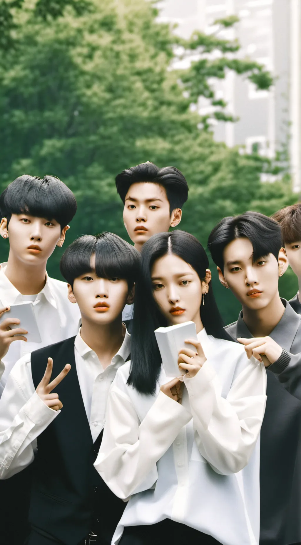 ai character: Kpop school!  background