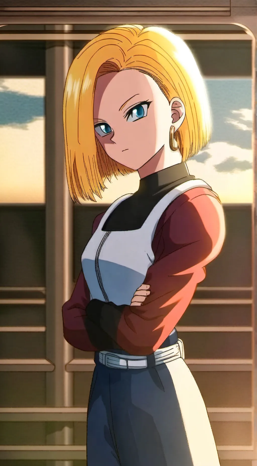 ai character: Androide 18 background