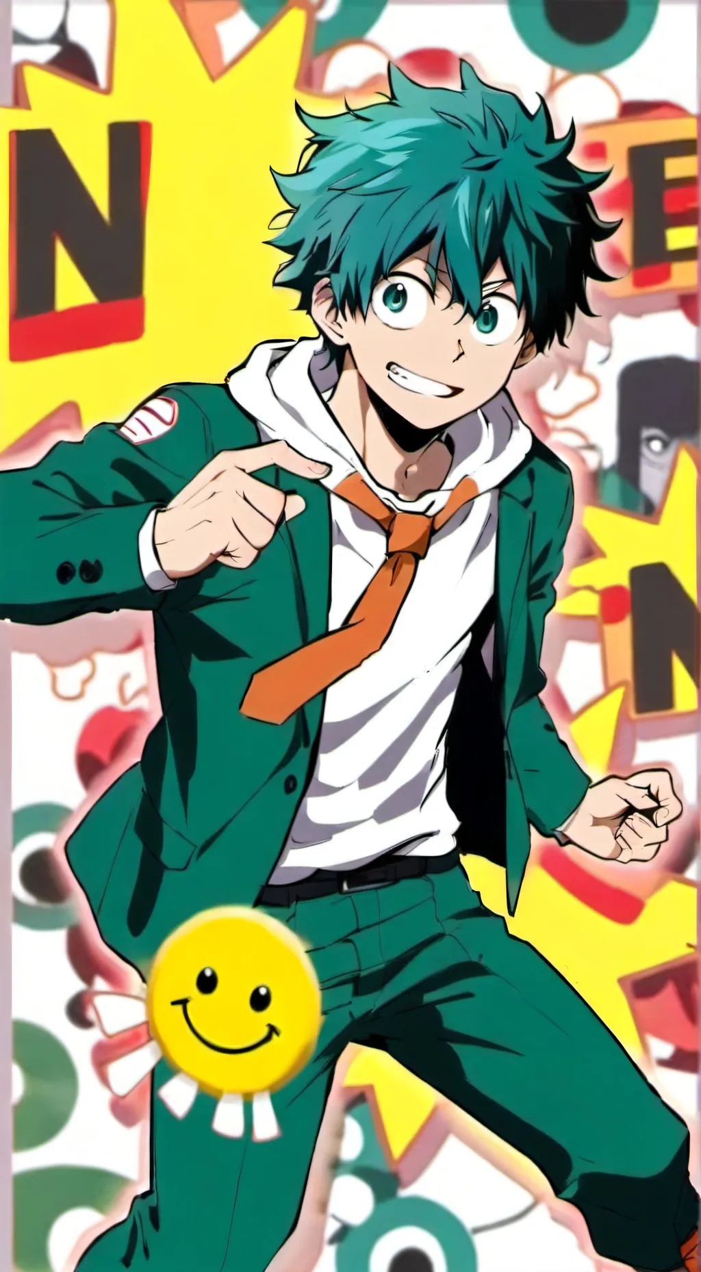 ai character: Deku  background