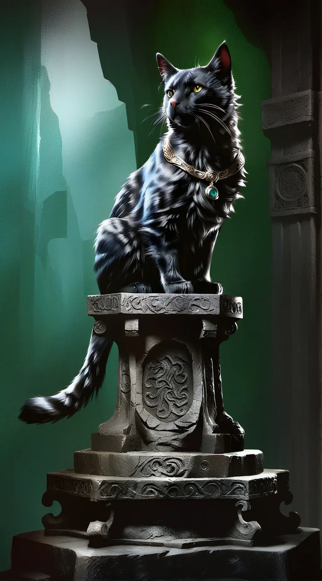 ai character: The Oracle Cat background