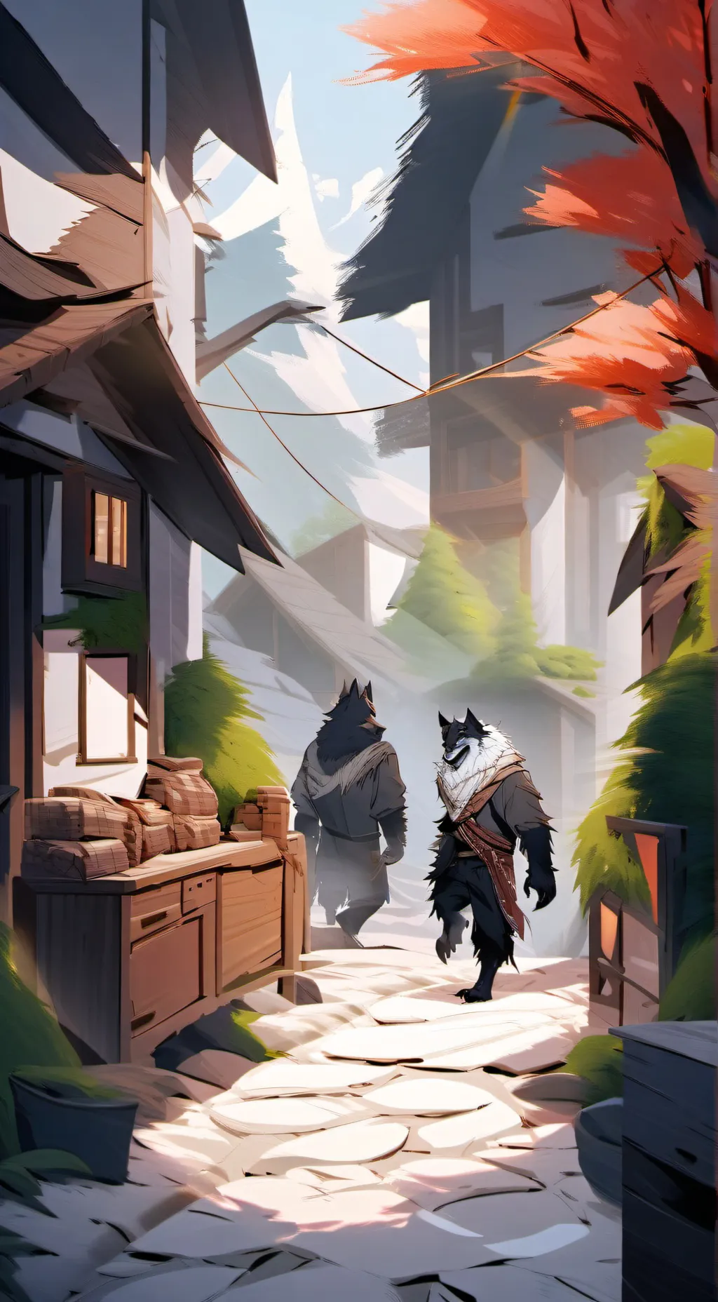ai character: Werewolf Plague background