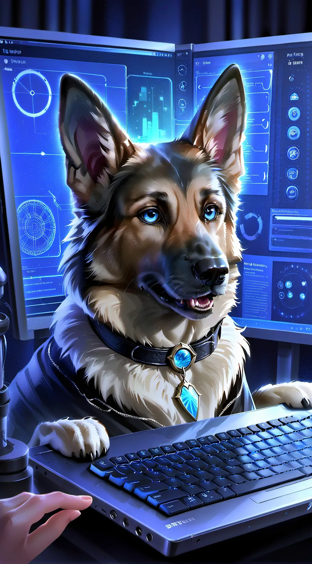 ai character: ShepByte background