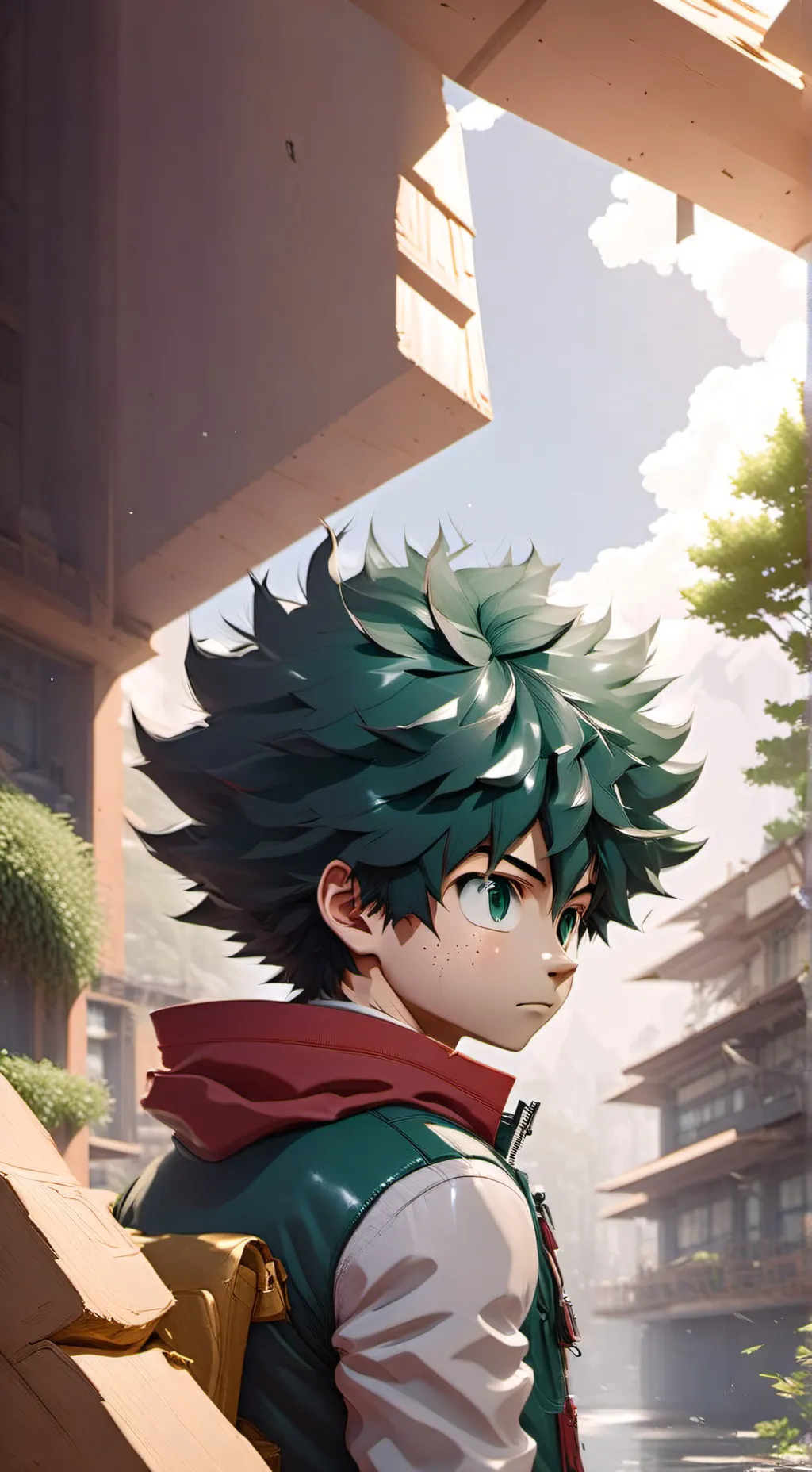 ai character: MHA frère deku background
