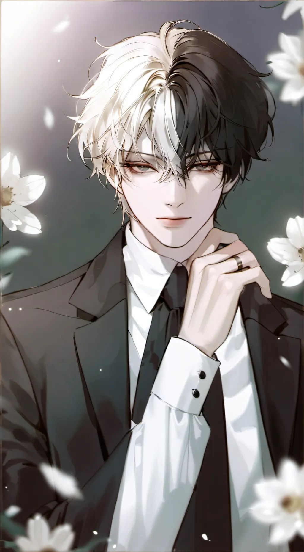 ai character: Grey background