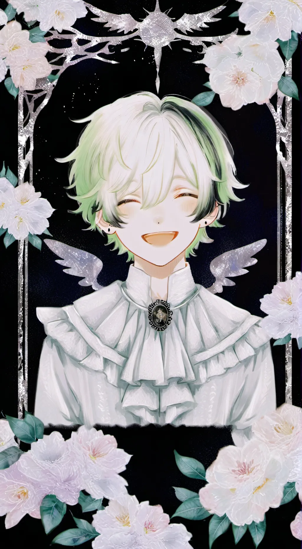 ai character: 🏳️‍🌈💚NYX💚🏳️‍🌈 background
