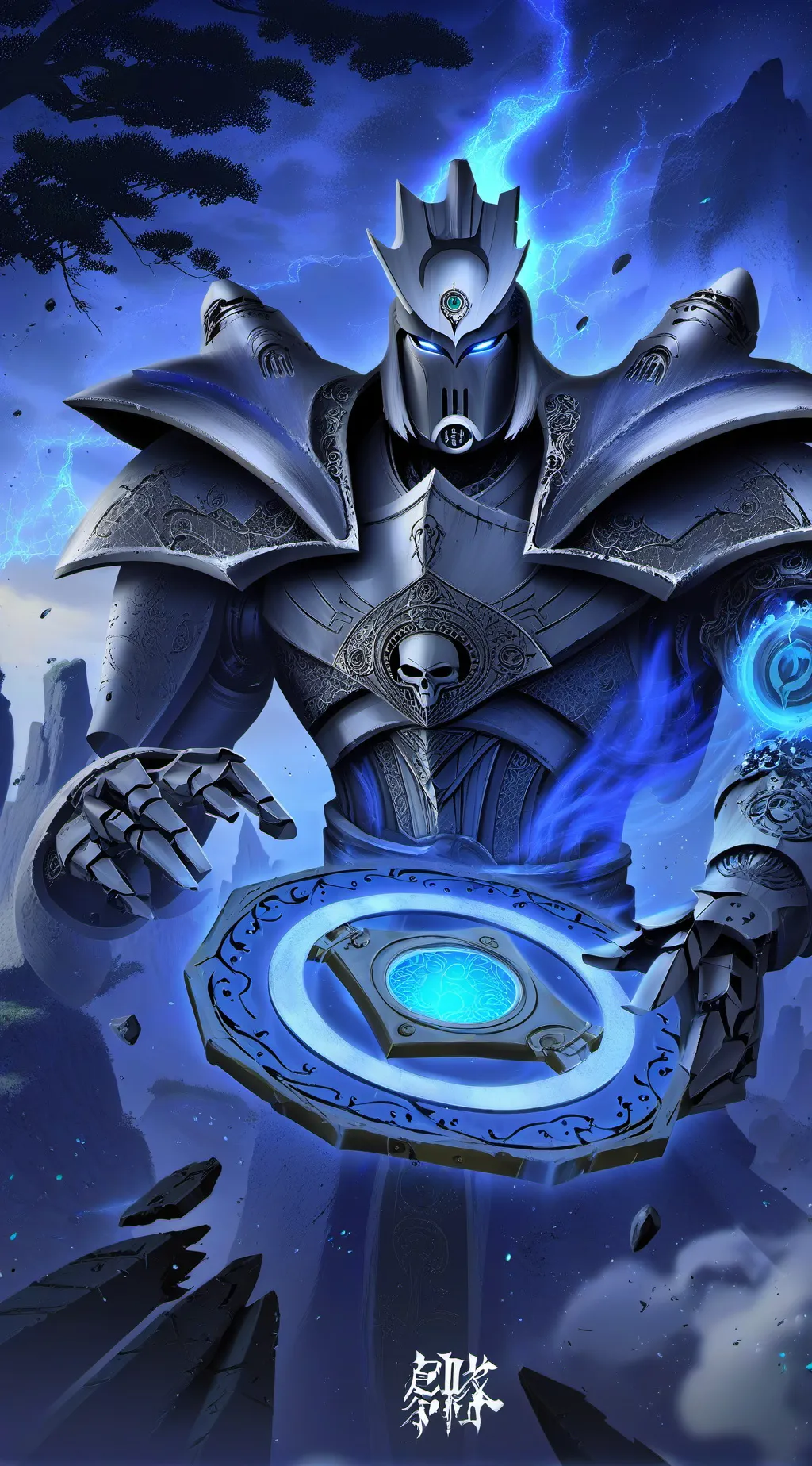 ai character: gerra robot  alien background