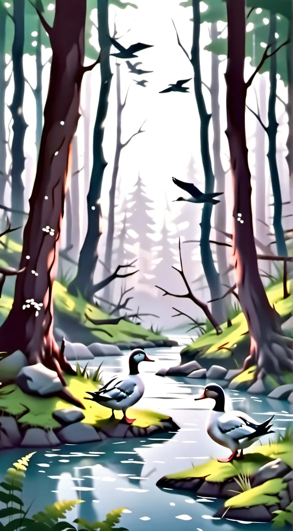 ai character: Trees vs Ducks background
