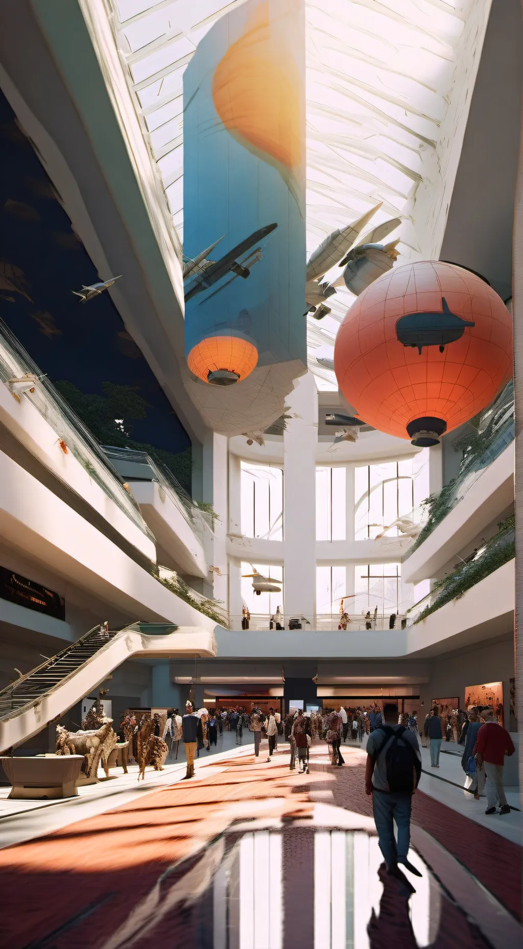 ai character: Air & Space Museum background